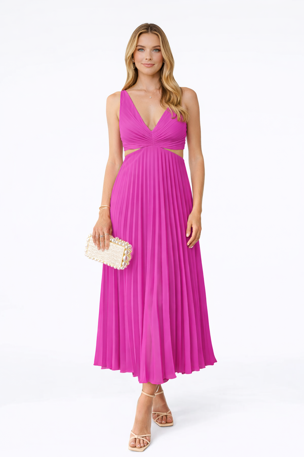 Virela - Draped Woven Maxi Dress