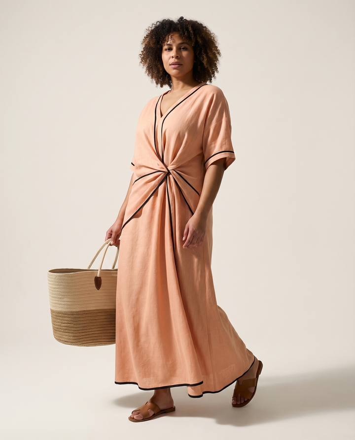 Seriva - Defined Waist Midi Dress