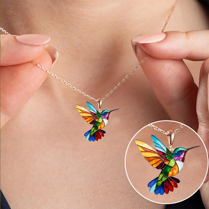 Seriva - Hummingbird Pendant Stainless Steel Necklace