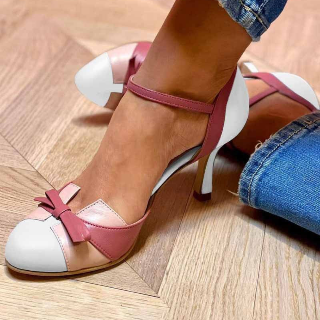 Kelira - Bow Two-Tone Sandals