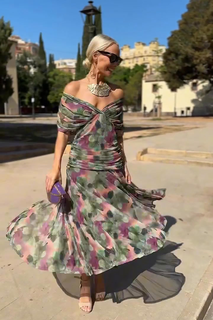 Veyla - V-Neck Woven Maxi Dress