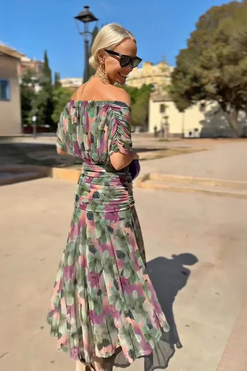 Veyla - V-Neck Woven Maxi Dress