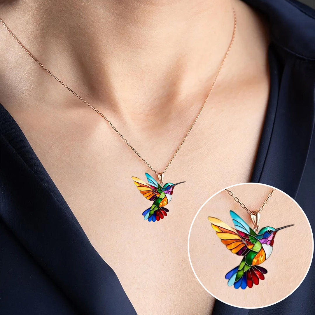 Seriva - Hummingbird Pendant Stainless Steel Necklace