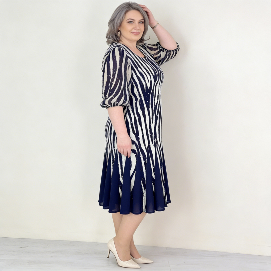 Rilena - Mesh Sleeve Knit Dress