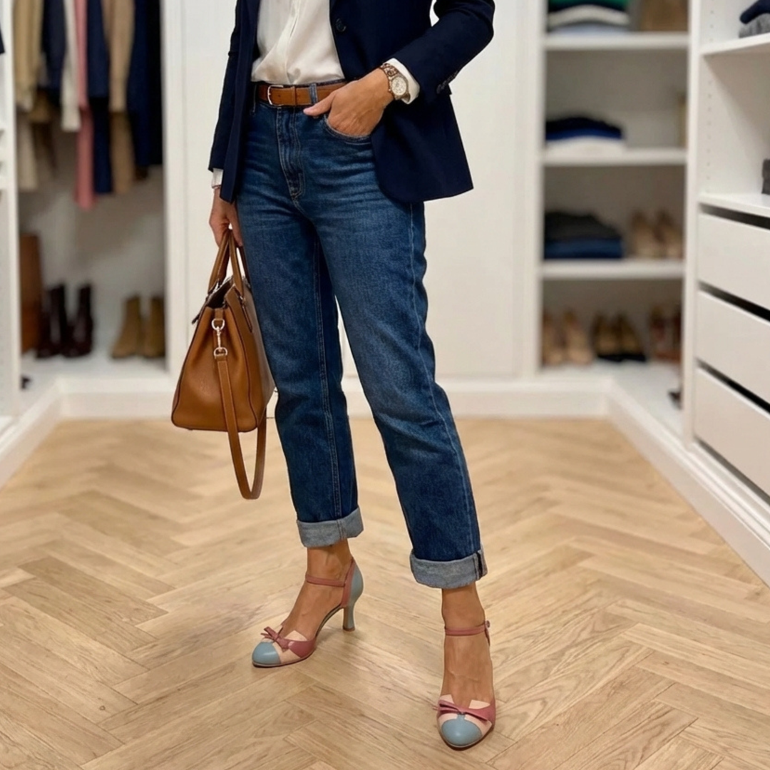 Kelira - Bow Two-Tone Sandals