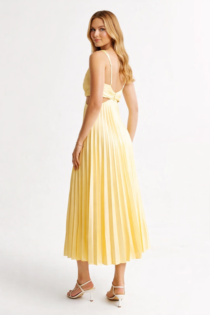 Virela - Draped Woven Maxi Dress
