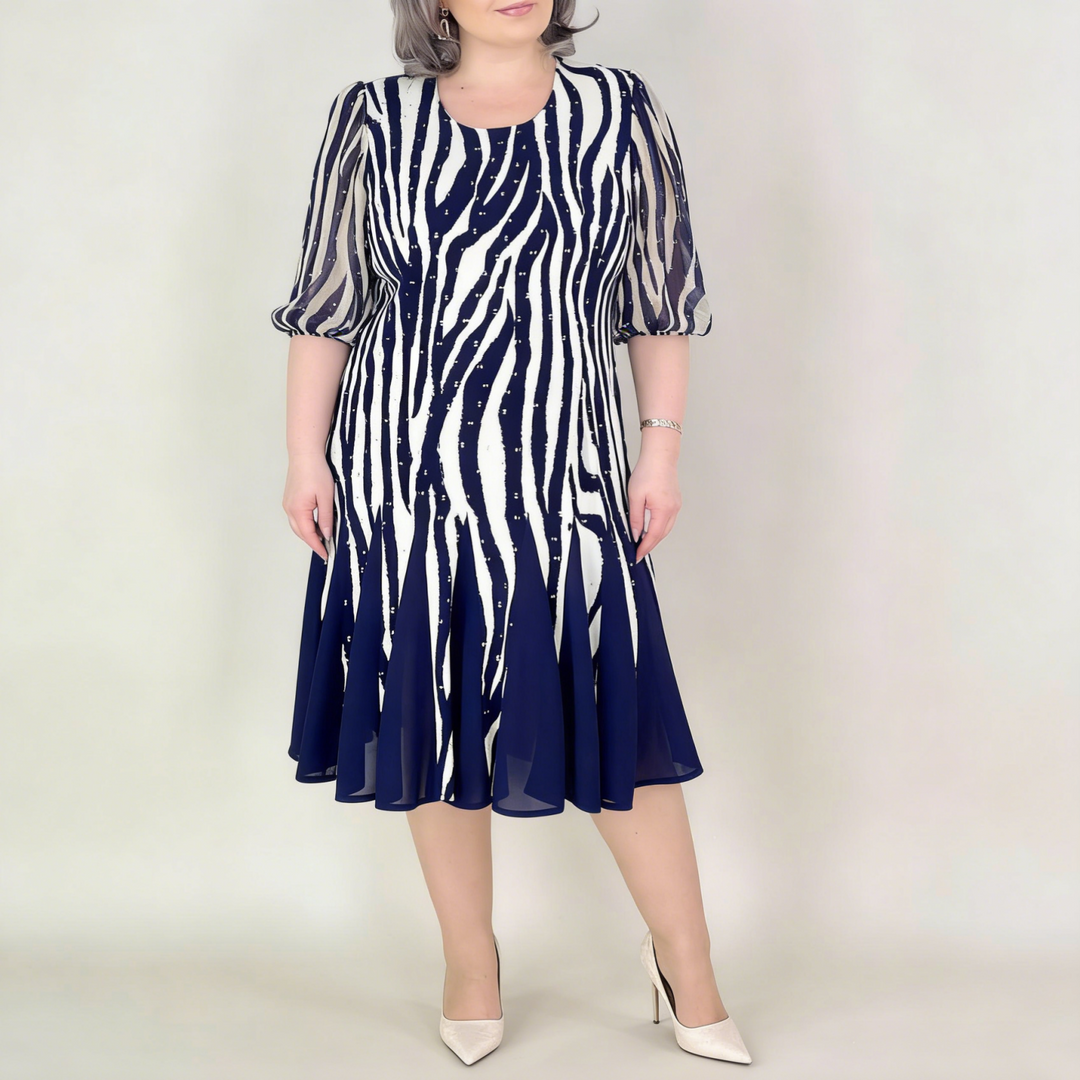 Rilena - Mesh Sleeve Knit Dress