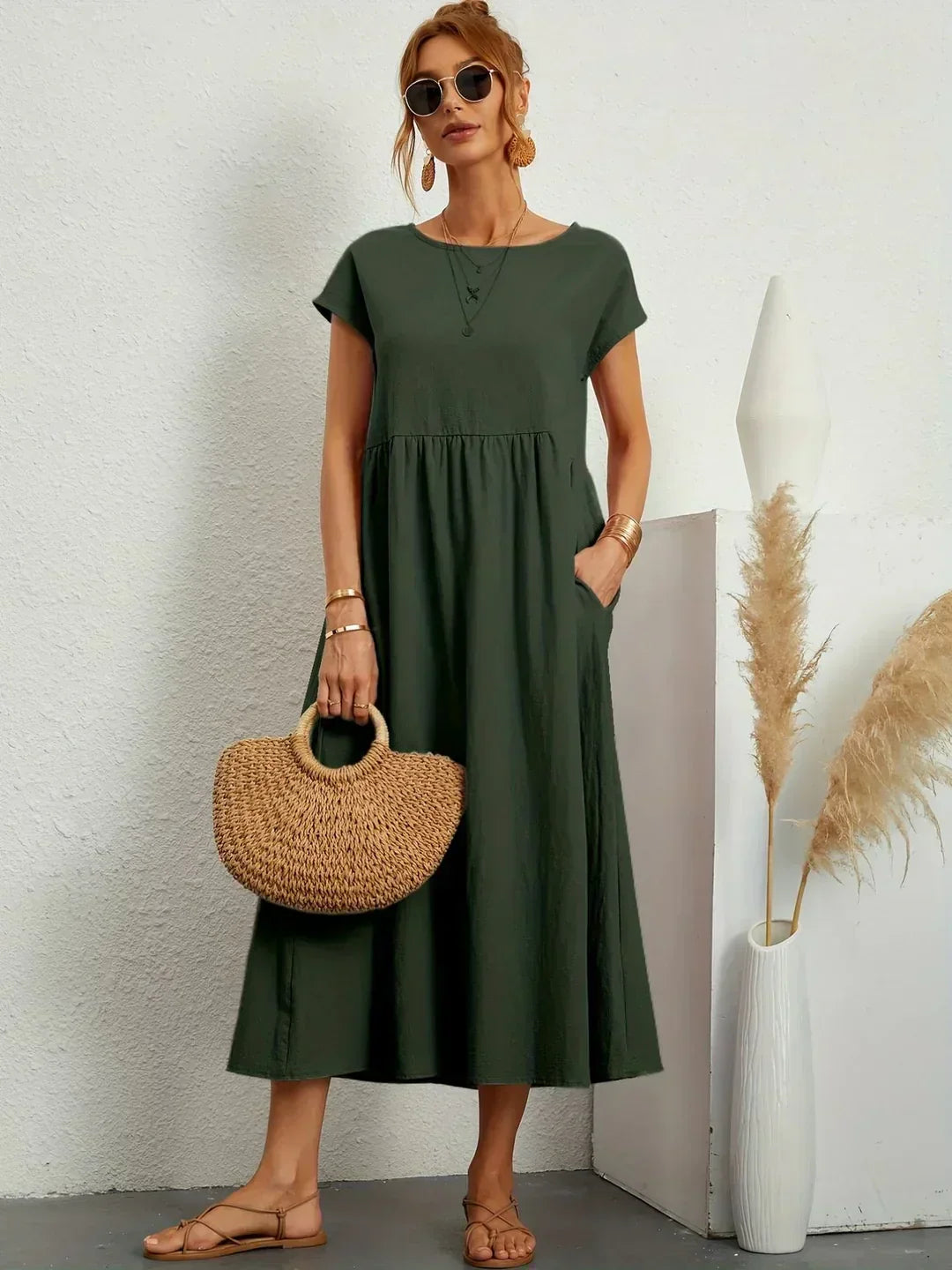 Calira - Midi Cotton Dress