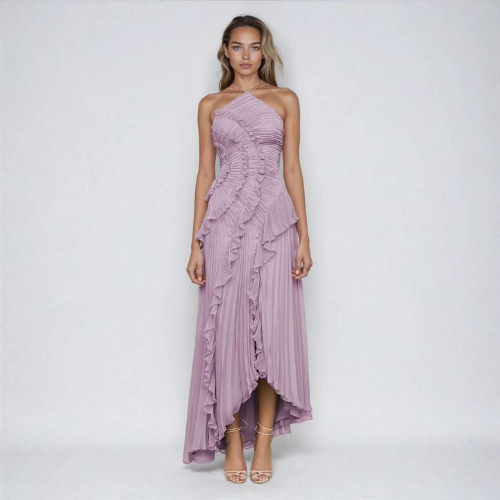 Ilyra - Draped Bodice Woven Dress