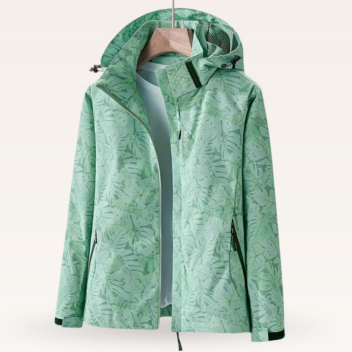 Nalise - Leaf Print Water-Repellent Jacket
