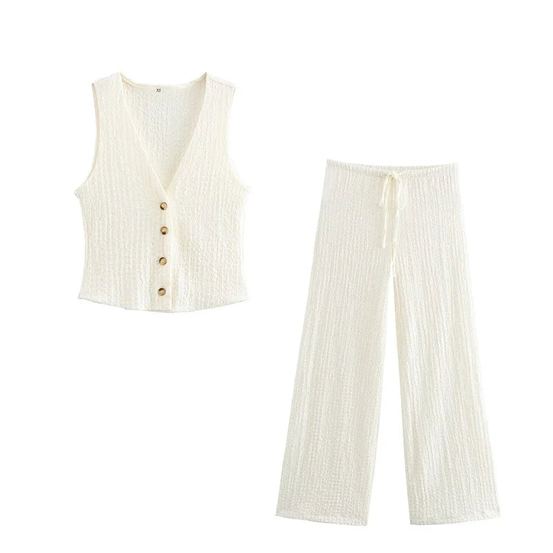 Lenaya - Wide-Leg Lightweight Woven Set