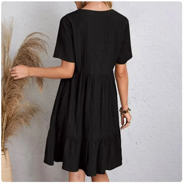 Nivara - Ruffle Trim Woven Dress