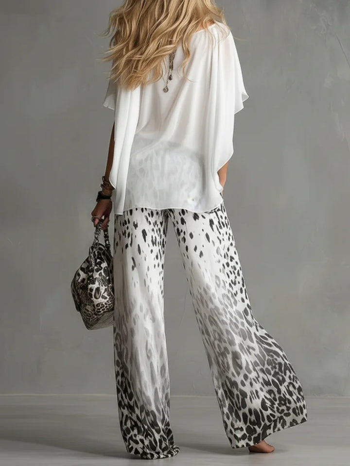 Velira - Wide-Leg Printed Suit