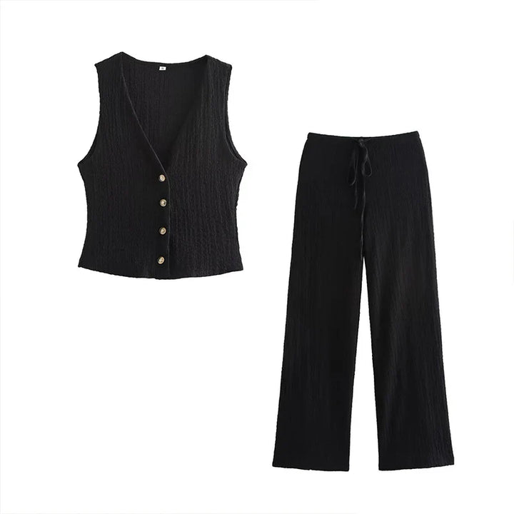 Lenaya - Wide-Leg Lightweight Woven Set