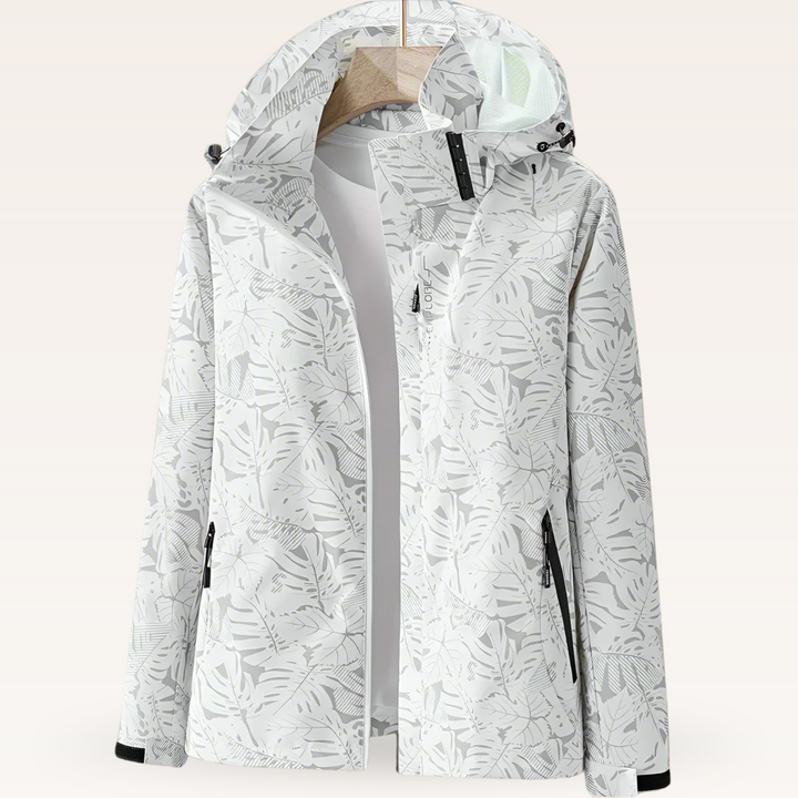 Nalise - Leaf Print Water-Repellent Jacket