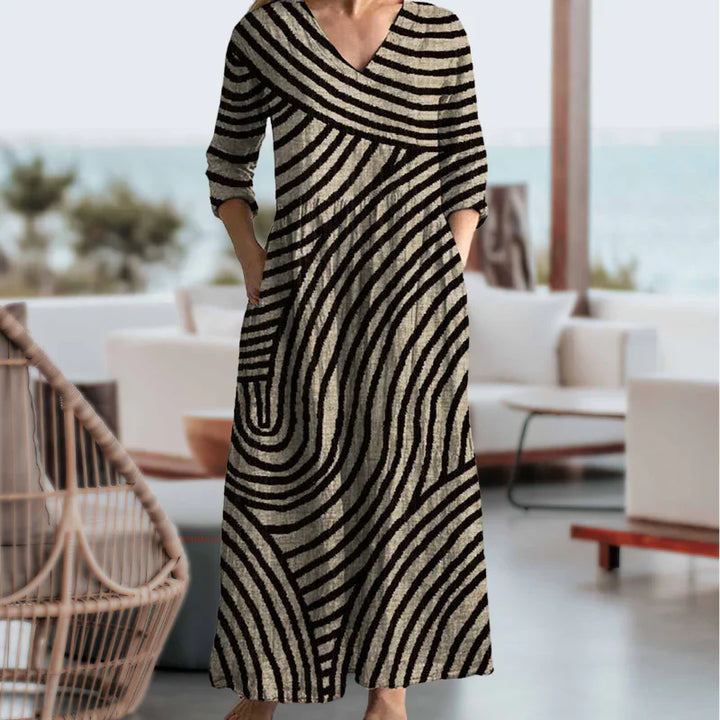 Zelvia - Striped Cotton Dress
