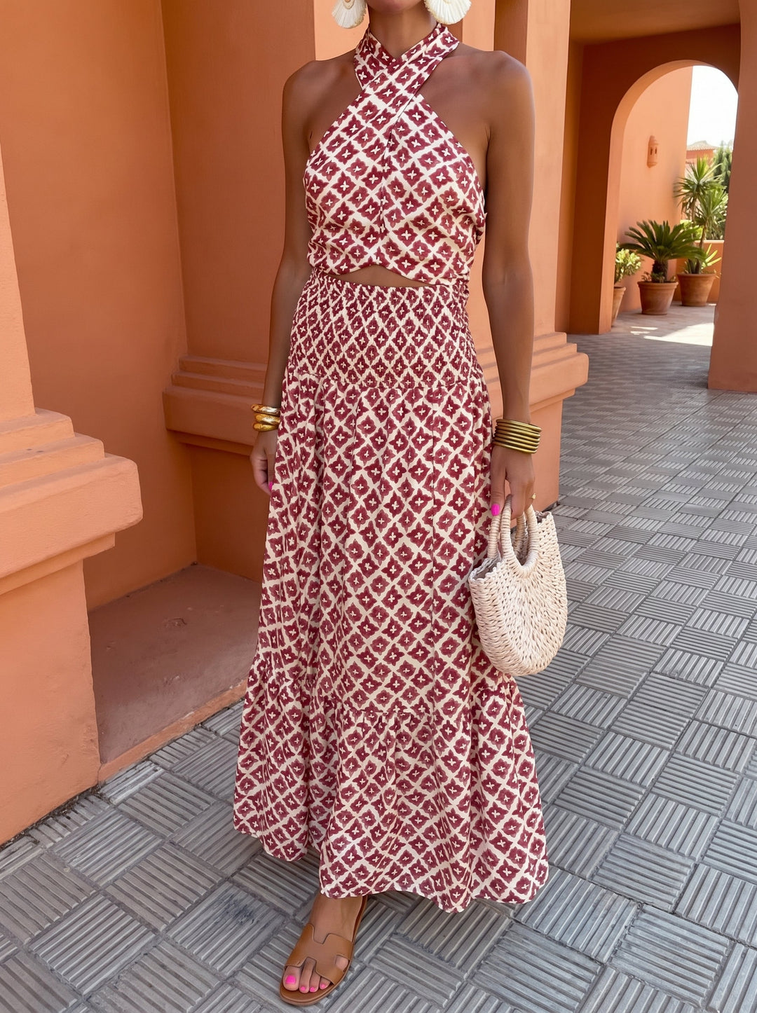 Zareli - Off-Shoulder Woven Set