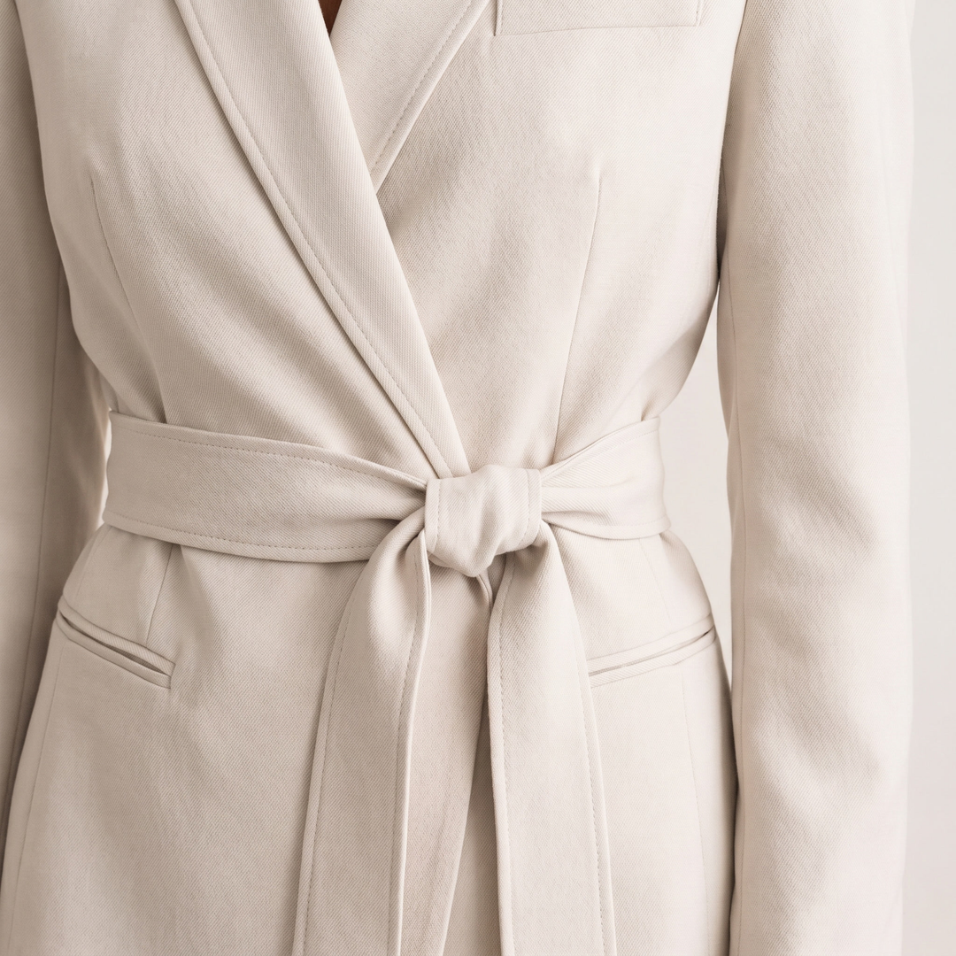 Naleia - Front-Tie Jacket Woven Suit