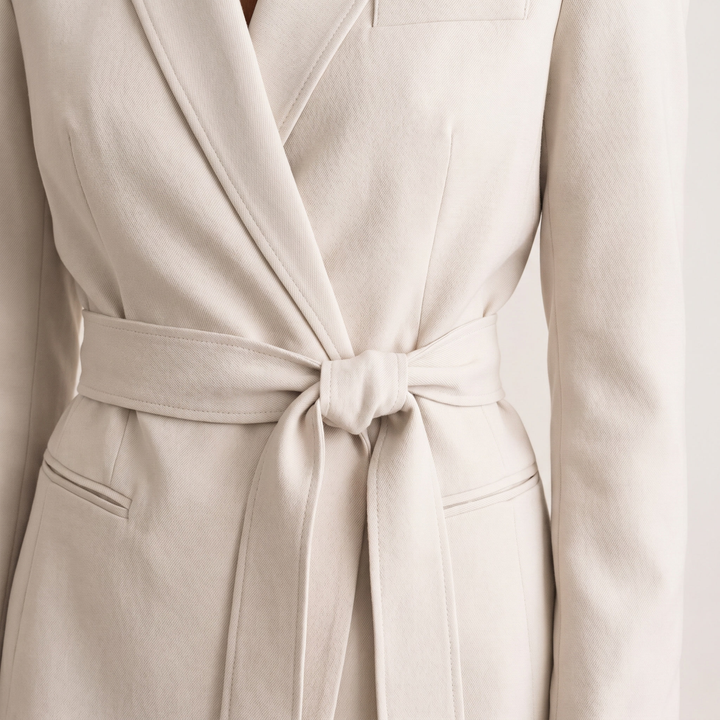 Naleia - Front-Tie Jacket Woven Suit
