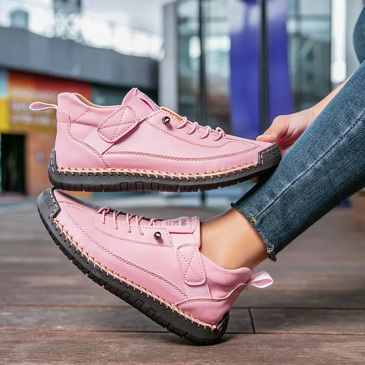 Kevara - Wide Toe Box Leather Sneakers