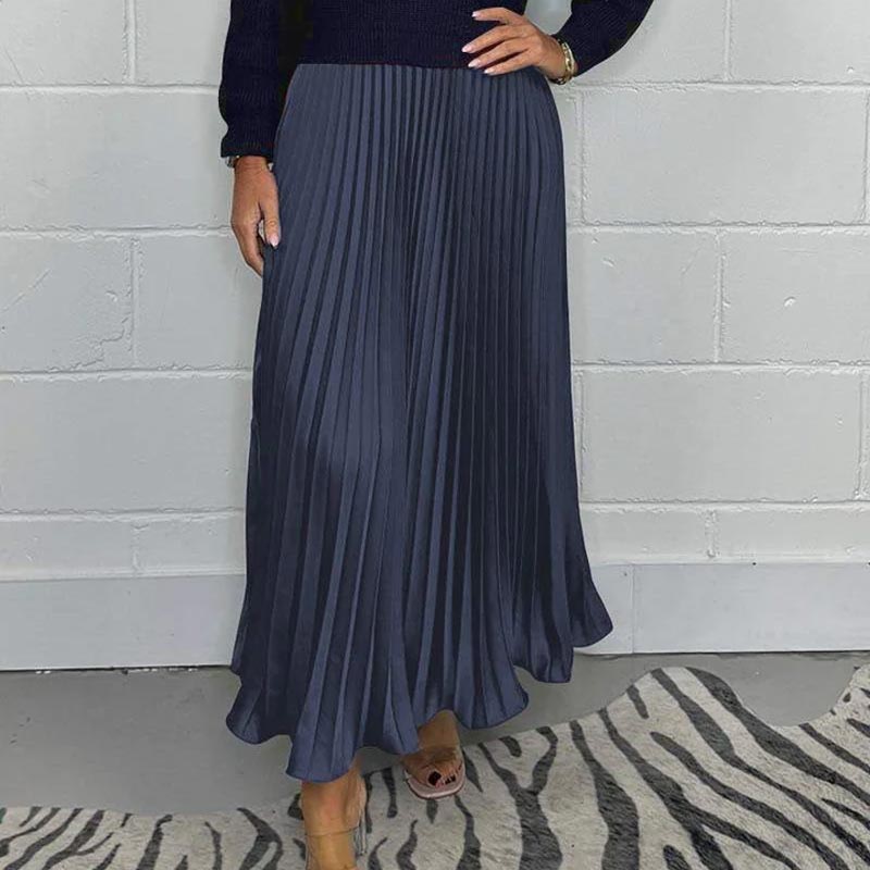 Elaris - Pleated Hem Sweatshirt Knit Dress