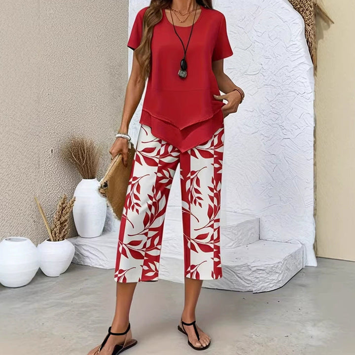 Nalise - Asymmetric Hem Plain-Weave Set