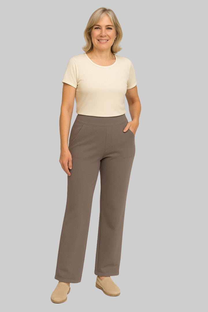 Rylena - High-Rise Stretch Weave Trousers